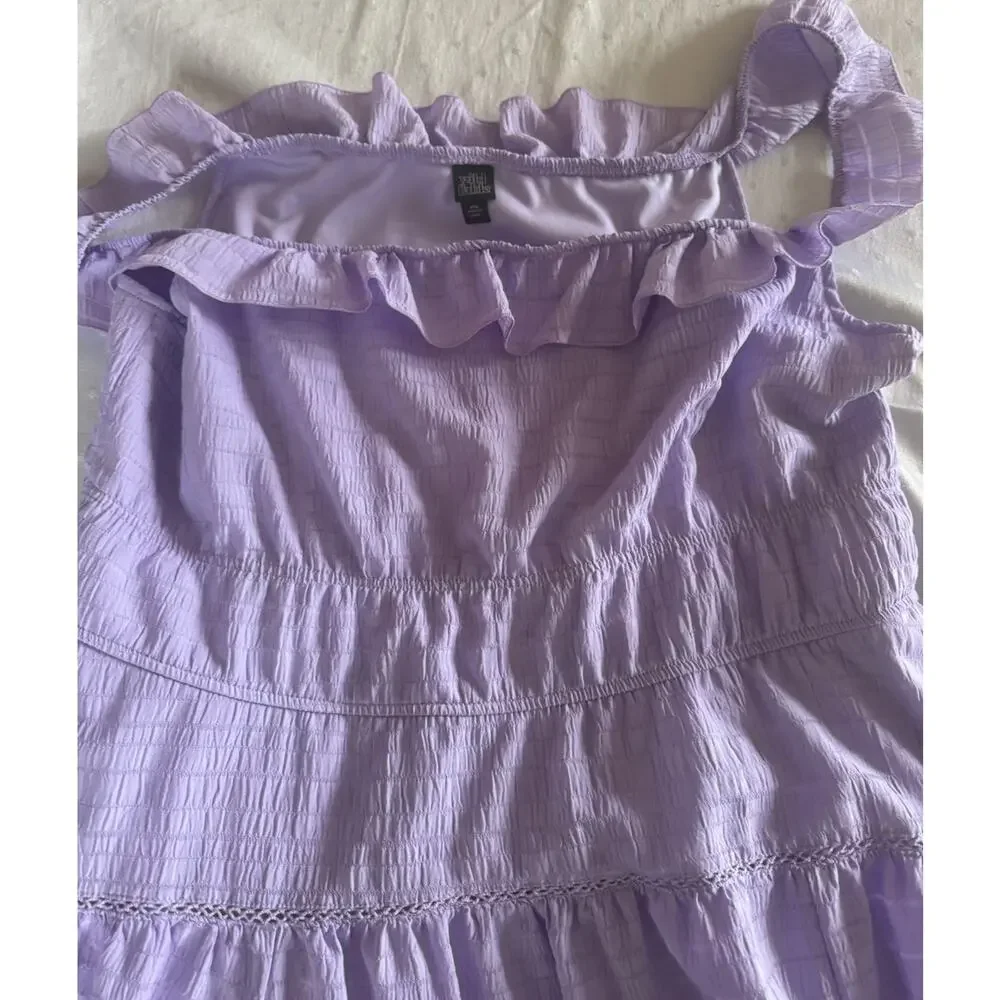 Women's‎ Plus XXL Ruffle Tiered Dress Lavendar Cottage Victorian Coquette Y2K